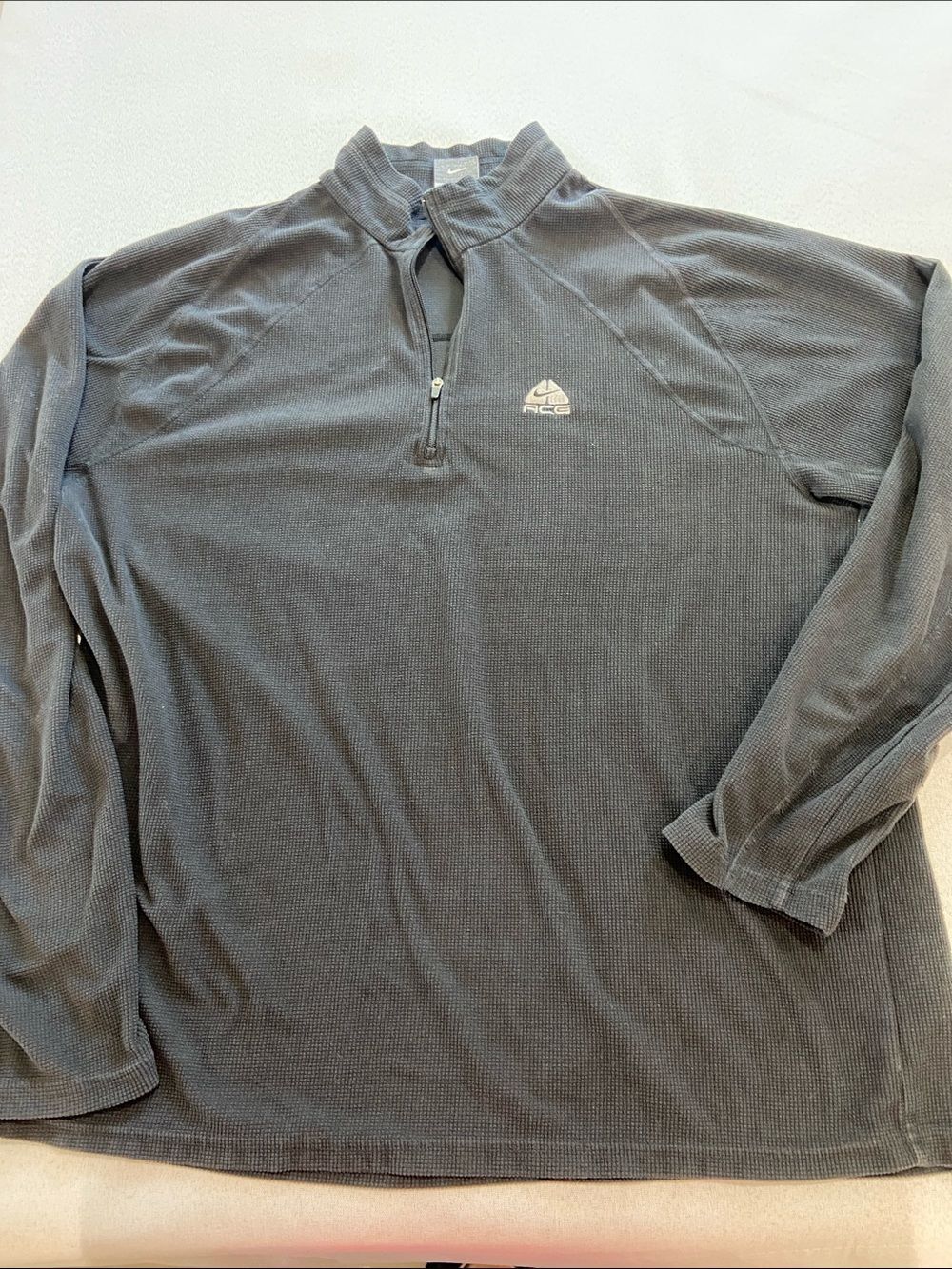 Vintage ACG  Nike Men's Quarter-Zip Pullover Sweater - black Sz L   Y2K